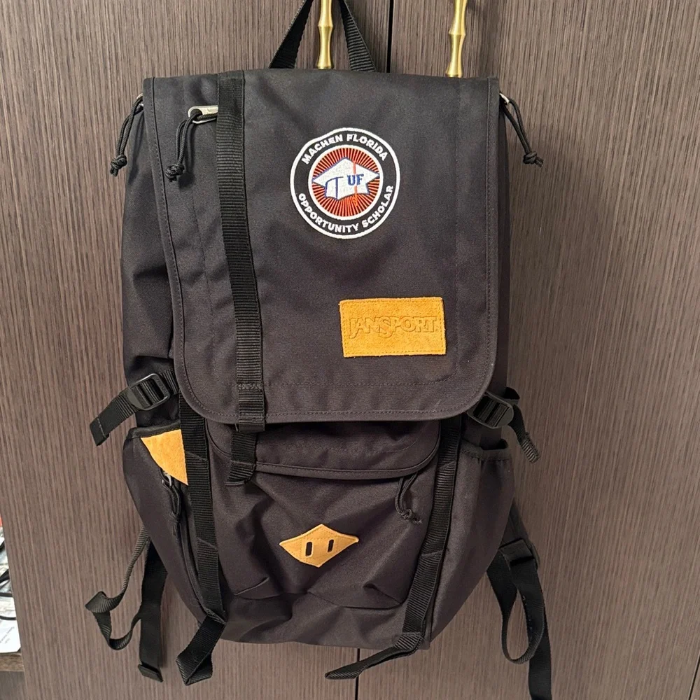 Jansport  Hatchet Black Backpack with Tan Accents NEW